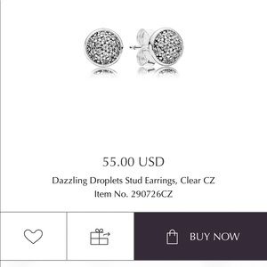 Pandora dazzling droplet studs